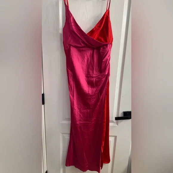 Petal & Pup Dresses | Petal And Pup Elegant Pink And Red Silky Dress | Color: Pink/Red | Size: M | Neena_Ratner's Closet Petal & Pup Dresses | Petal And Pup Elegant Pink And Red Silky Dress | Color: Pink/Red | Size: M | Neena_Ratner's Closet
